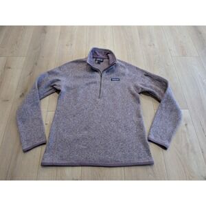 Patagonia Fleece Pullover Women's Sz M Lavender Zip Pocket Better Sweater